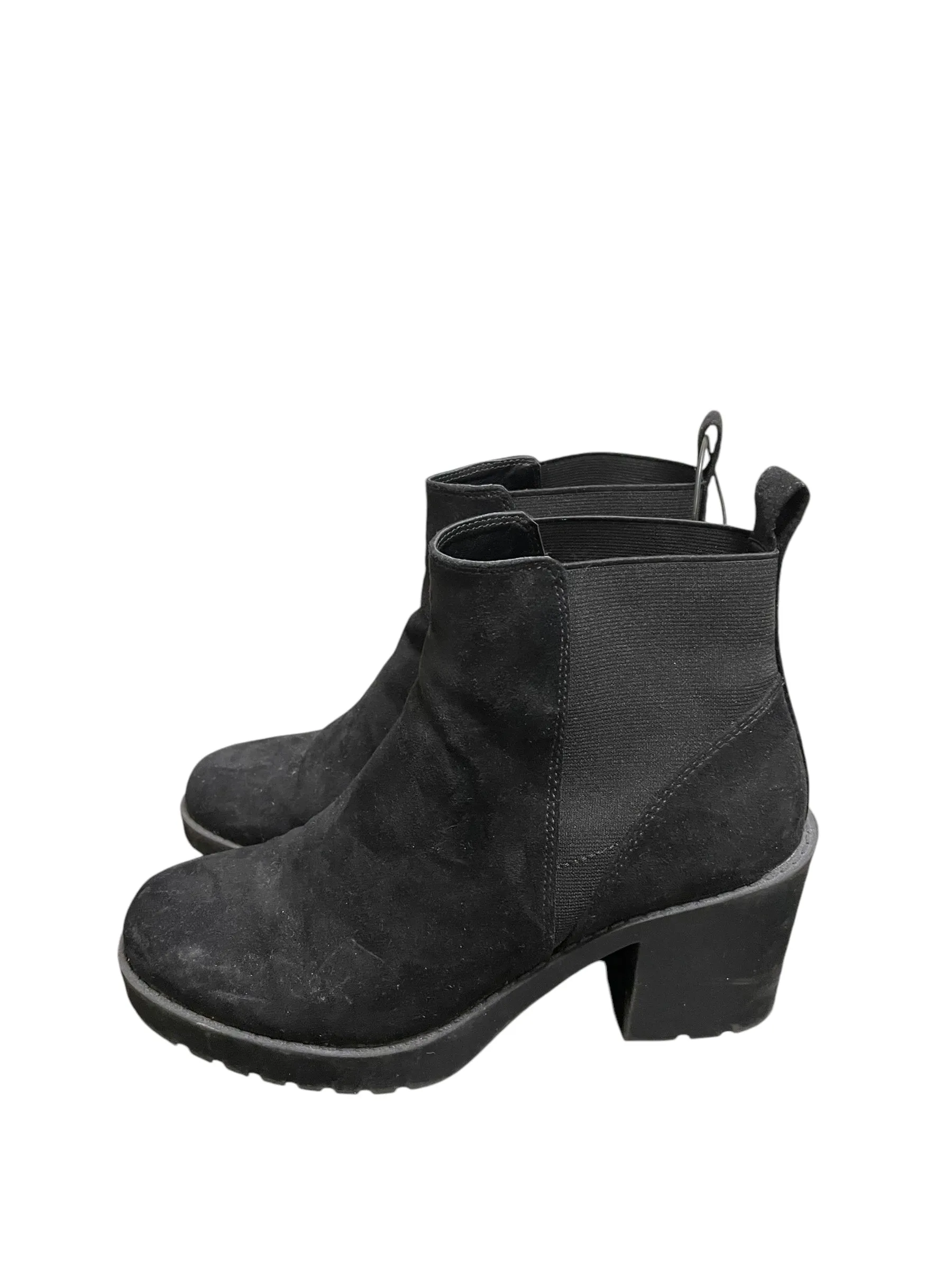 Boots Ankle Heels By Divided In Black, Size: 8