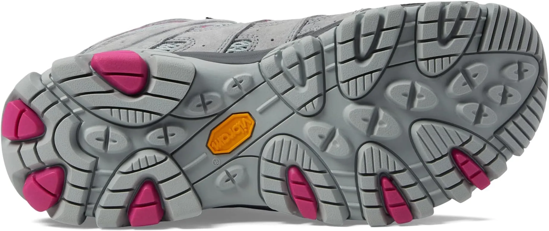 Moab 3 Mid Waterproof Merrell Hiking Shoes, Monument/Fuchsia