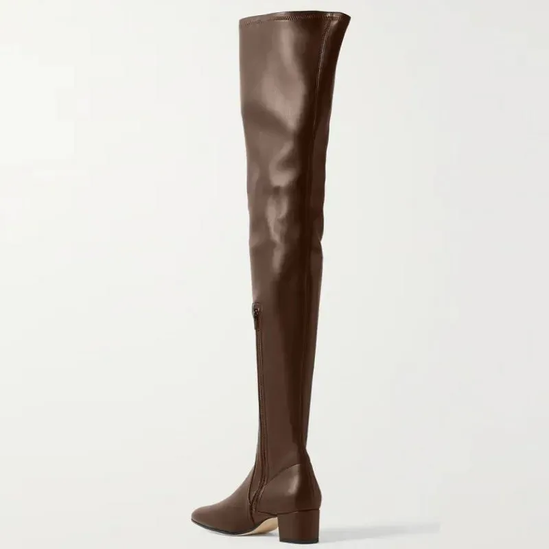 Pre Order:  Classic Thigh High Leather Boots